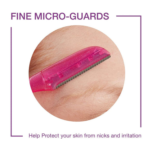 Schick Hydro Silk Touch-Up Dermaplaning Tool with Precision Cover, 9ct, Dermaplane Razor, Face Razors for Women, Peach