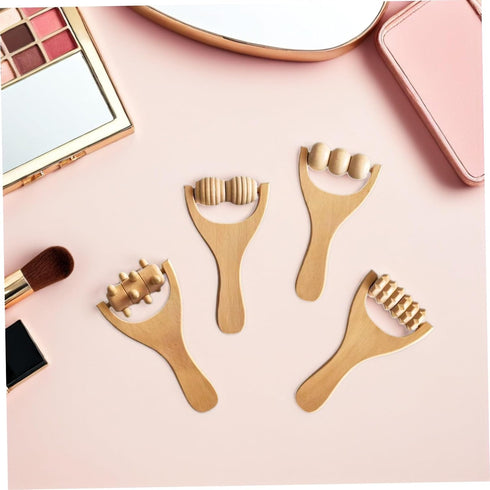 ZUNOXAZ 8pcs Wooden Massage Roller Multi Functional Hand Massager for Neck Shoulder Back Foot Relief Ergonomic Design