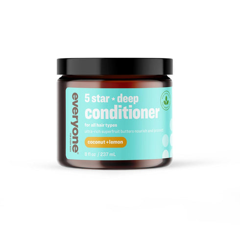 Everyone Hair Care 5 Star Deep Conditioner - Coconut & Lemon, 8 Fl Oz, Hair Mask for Dry Damaged Hair