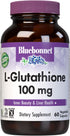 Bluebonnet L-Glutathione 100 mg Vitamin Capsules, 60 Count, White