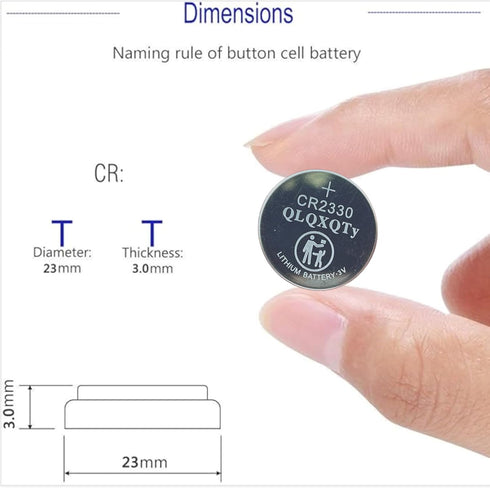 QLQXQTy 5PACK CR2330 3V Lithium Battery Coin Cell Battery