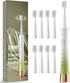 Upgrade Sonic Electric Toothbrush for Adults, 8 Replacement Brush Heads, Rechargeable with 2-Minute Timer, White & Green