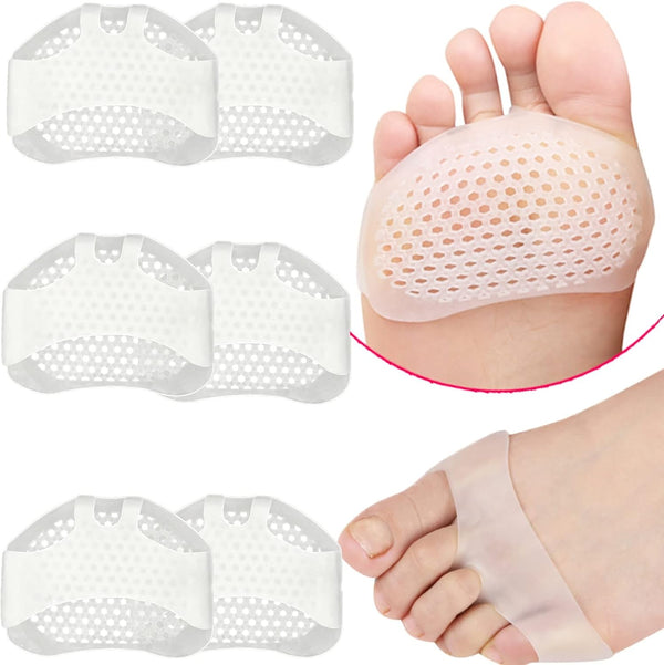 Metatarsal Pads for Women, 6 Pack Ball of Foot Cushions for Pain Relief, Soft Shoe Pads Forefoot Pad