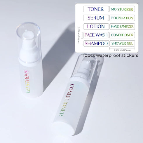 longway 0.67oz 20ml Airless Cosmetic Cream Pump Bottle Travel Size Dispenser for Shampoo (Pack of 6, Frosted