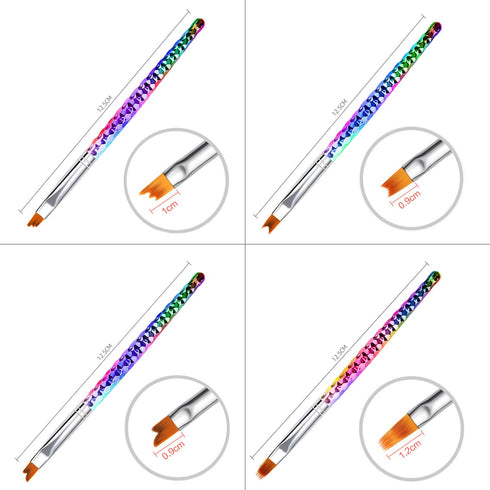 WOKOTO 8 Pcs Ombre Nail Brushes For Acrylic Nails Gradient Painting Brushes Set Uv Gel Flower Drawing Pen Nail Art Brushes For Acrylic Application Nail Brush For Nail Art Acrylic Brushes For Nails