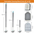 Shower Cleaning Brush with Long Handle, 3 in 1 Tub and Tile Scrubber Brush with Extendable Long Handle