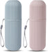 UCEC 8.2 inch Toothbrush Travel Case - Portable Holder for Traveling, Camping, Business Trip, School (2 Pack, Blue,