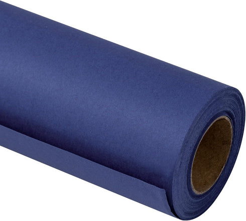 RUSPEPA Light Navy Blue Kraft Paper Roll, 18 inches x 100 feet Recyclable Paper for Crafts, Art, Wrapping, Packing