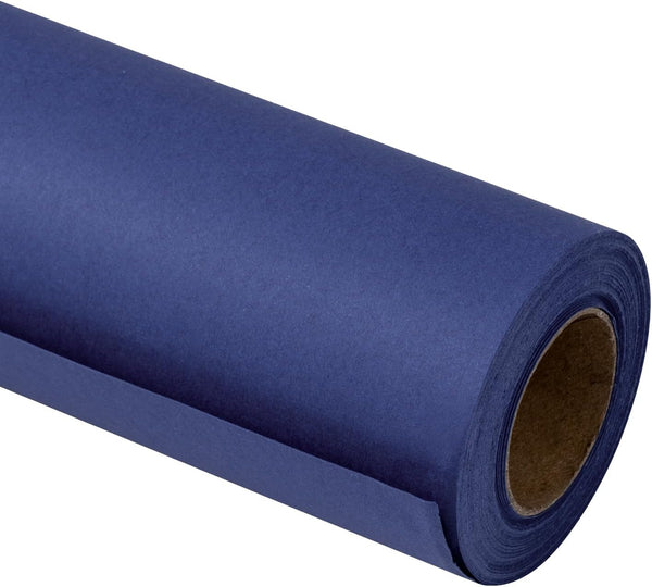 RUSPEPA Light Navy Blue Kraft Paper Roll, 18 inches x 100 feet Recyclable Paper for Crafts, Art, Wrapping, Packing