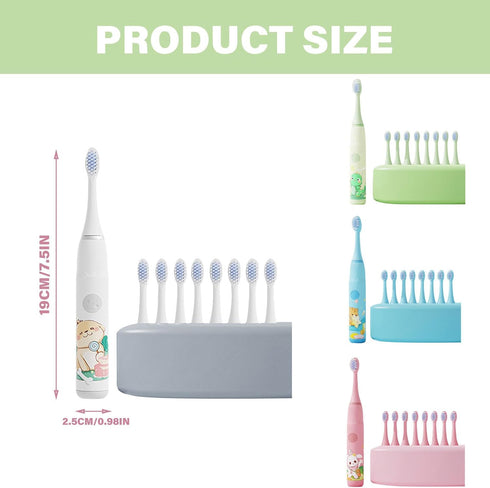 HUIFACAI 6 4 Children Electric Toothbrush with Toothbrush Toothbrush Cartoon Electric Toothbrush