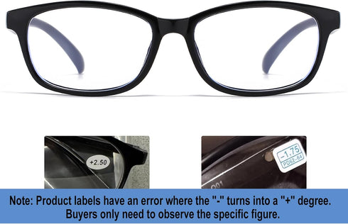 Lightweight Square Glasses for Nearsighted Men - Myopia Eyewear
