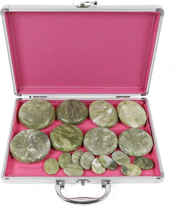 PSUFURV Massage Stone Heater Box Set Portable Heated Rocks with Temperature Control Protection