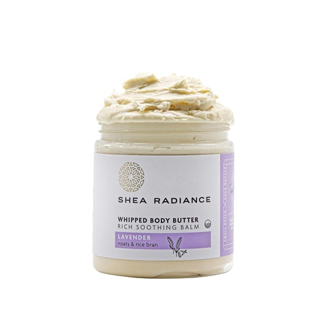 Shea Radiance P.U.R.E. Whipped Shea Butter with Colloidal Oatmeal, Lavender Bliss, 5 oz, Moisturizing Rice Bran Oil