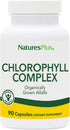 Natures Plus Chlorophyll Complex - 90 Capsules - 600 mg Organic Alfalfa Superfood Supplement
