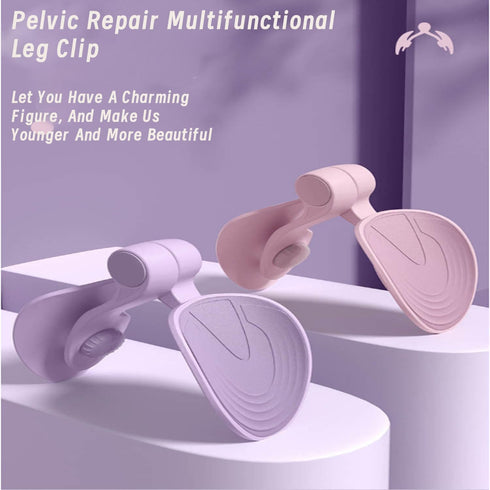 YKX Pelvic Floor Inner Thigh Exerciser, Multifunctional Leg Clip, Pink