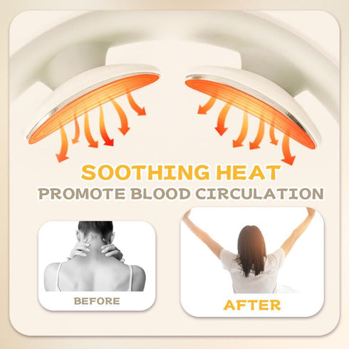 Hwocw 6 15 Neck Massager, Upgraded Neck Massager with Heat, Instant Necks Relief, Wireless Back Massagers with Modes