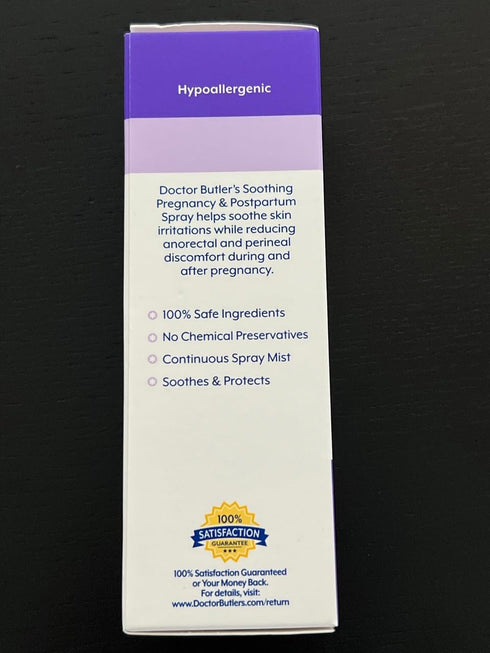 Doctor Butler's Pregnancy & Postpartum Spray - Perineal Spray and Hemorrhoid Treatment with Aloe, 3oz.