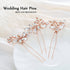JAKAWIN Crystal Bride Wedding Hair Pins Silver Hair Piece Bridal Accessories for Women and Girls HP130 (Rose Gold) 1