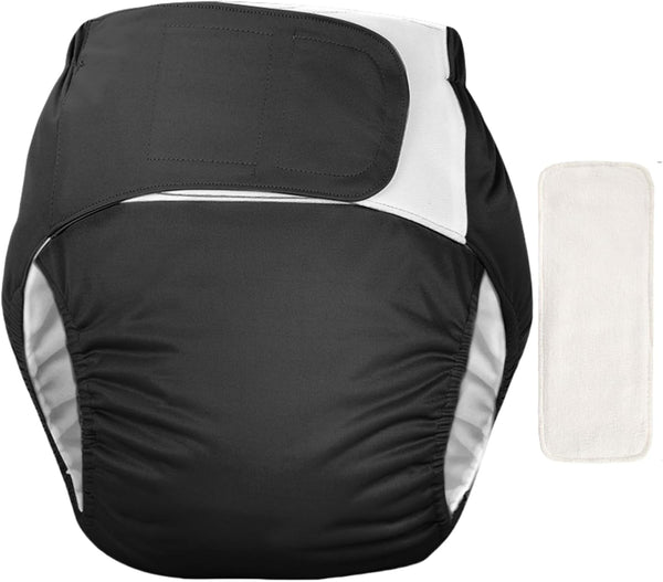 WEEOATAR Unisex Reusable Adult Cloth Diaper,Washable Swim Nappies,Adjustable Incontinence Pocket Diaper with