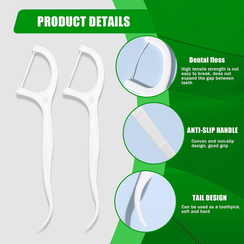 AOCEAN Dental Floss Picks - Travel Floss with Toothpicks, 120 Pcs, 2 Boxes & 2 Cases, Ideal for Family Hotel and Travel