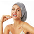 Sleep Beanie Cap Lined Silky Satin Bonnet, Adjustable Soft Slouchy Hats for Women and Girls Frizzy Hair Cover (Light