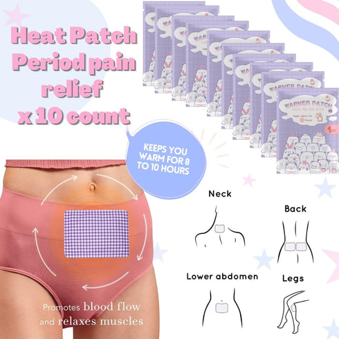 Ultra Thin Heating Pads for Menstrual Cramps, Portable Heat Therapy Patches for Pain Relief for Teens & Women