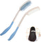 Fanwer Long Reach Handled Comb and Hair Brush Set for Elderly and Hand-Disabled People, 2 pcs