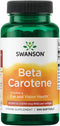Swanson Beta-Carotene Vitamin A 25000 IU Softgels - Skin, Eye, Immune System Health - 300 Softgels