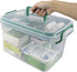 Qskely 1-Pack Clear Storage Box Container, Family First Aid Box Medicine Box Organizer