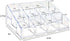 Isaac Jacobs Clear Acrylic 12 Compartment Nail Polish Holder, Organizer for Makeup, Essential Oils, Storage Solution, Rack Display (3 Rows (x4)) by Isaac Jacobs