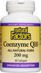 Natural Factors Coenzyme Q10 200 mg Supplement for Energy, Heart and Cognitive Support, 30 Softgels
