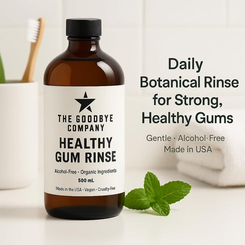 The Goodbye Company Healthy Gum Rinse Handcrafted Natural Mouthwash for Bleeding Gums, Receding Gums & Fresh Breath |