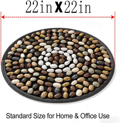 Lizipai (22 inches 22 inches) Massage pad, Finger Pressure Board Ultra Slow Running Pebble Massage Foot pad Reflex