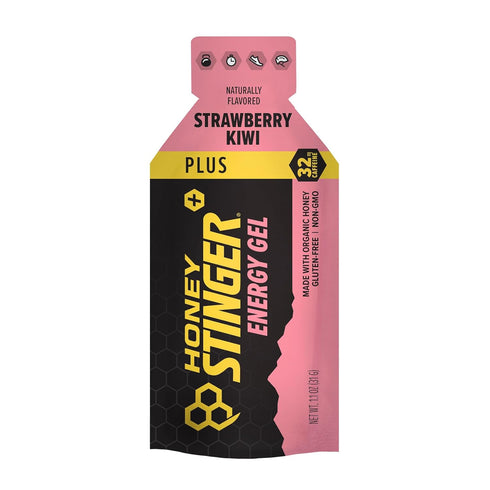 Honey Stinger Strawberry Kiwi Energy Gel | Caffeinated Gluten Free Sports Nutrition for Exercise, 24 Pack