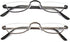 Half Frame Reading Glasses, Spring Hinge Half Moon Readers for Men and Women