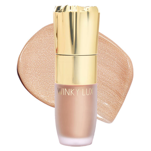 Winky Lux Cheeky Rose Liquid Highlighter, Gel Cream Blush Wand, Long Lasting Weightless Pigment, Moonlight