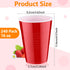 PLMMOUT 240 Pack 16 oz Red Plastic Cups, Disposable Party Cup, Shot Cups, Red Plastic Drinking Cup for Wedding Picnics