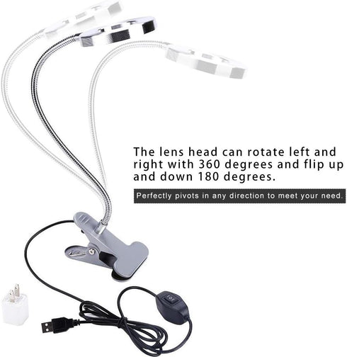 Makeup LED Lights, USB Cosmetic Lamp Eyebrow Lips Beauty Salon Desktop Led Lights with Clip