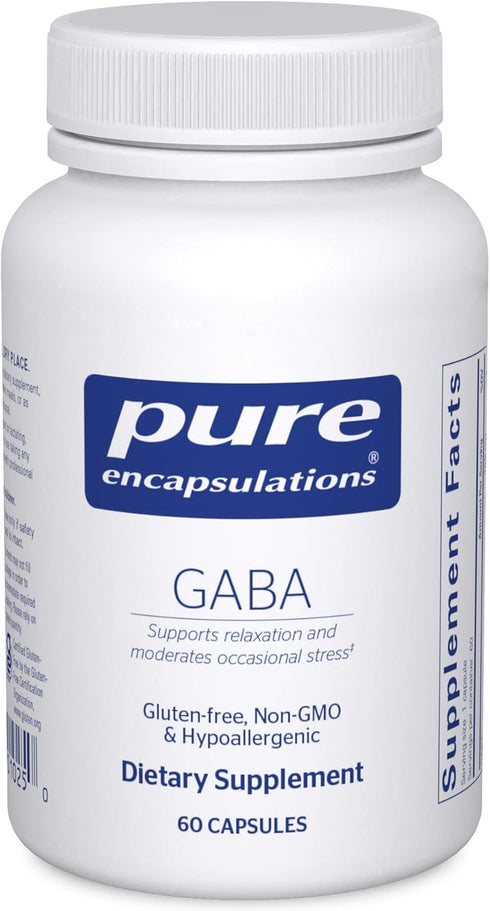 Pure Encapsulations GABA, 60 Capsules, Supplement to Support Relaxation & Moderation of Occasional Stress
