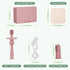 Set haakaa Training Toothbrush Oral Care Kit, Soft Silicone Toothbrush for Baby, Infants, Toddlers & Kids, Blush