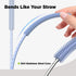 VOGOGE 2 6mm&9mm, Pcs Silicone Straw Cleaner Brush, Extra Long Cleaning Brushes for Straws, Blue