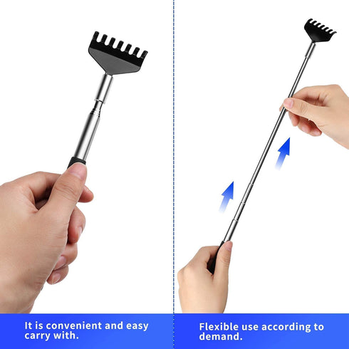 2 Pack Portable Extendable Back Scratcher, Stainless Steel Telescoping Back Scratcher with Beautiful Packaging