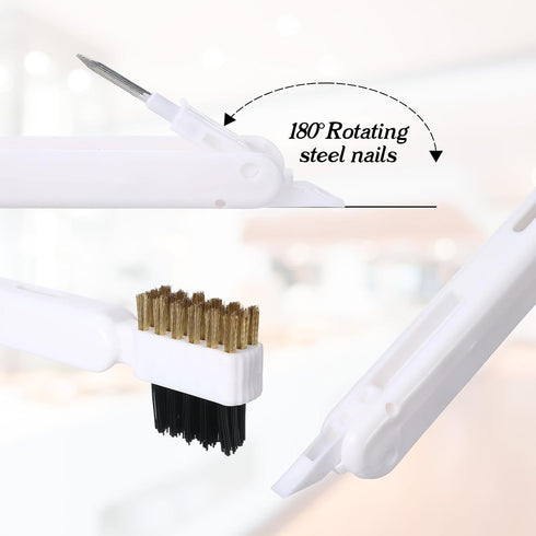 HJZHII 2Pcs 4 1 Kitchen Cleaning Scrub Brush, in Deep Gas Stove Brass Wire Brush with Stiff Bristles and Cooktop