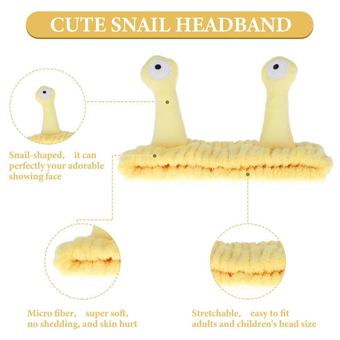 Face Wash Headband, Cartoon Cute Coral Fleece Elastic Hair Bands for Washing Face, Shower, Sports Beauty (Yellow)