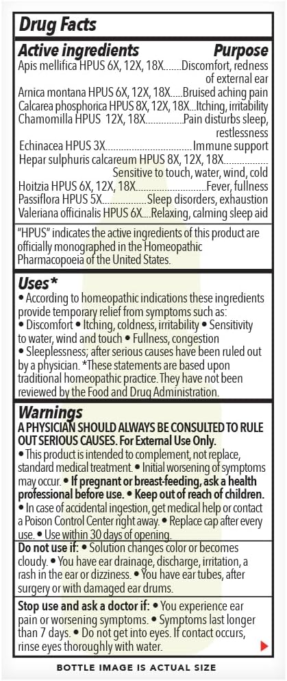 Homeopathic EarAche Relief PM Ear Drops - Nighttime Formula, 0.33 Fl. Oz.
