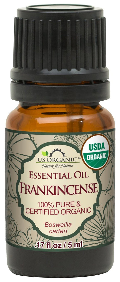 US Organic Frankincense Essential Oil 100% Pure (Boswellia Carteri) - USDA Certified Organic, 5 ml