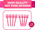 Hot Pink Spoon and Fork Set (50 Each) - Hot Pink Tableware for Parties, Lightweight Plasticware, Colored Cutleries, Plastic Utensils Set, Disposable Cutlery for Occasion, Party Supplies, Blue Orchards by Blue Orchards