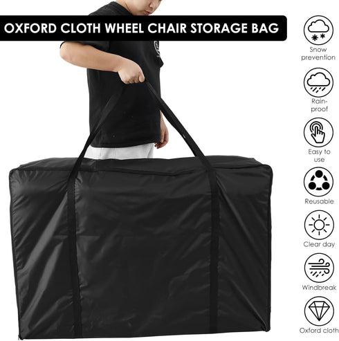FALESOUL 43" Lx11 Wx29 Rollator Travel Bag, Heavy Duty Extra Large Waterproof Wheelchair Bag, Foldable Wheelchair