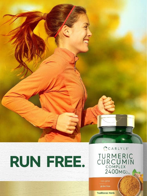 Carlyle Turmeric Curcumin Supplement 2400mg | 180 Powder Capsules | Non-GMO, Gluten Free | Herbal Formula