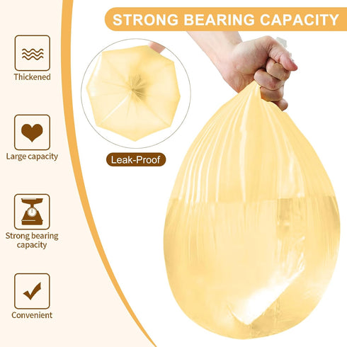 5 Rolls Small Trash Bags, 2.6 Gallon, 100 Count, Durable Plastic Bags for Kitchen Office Home